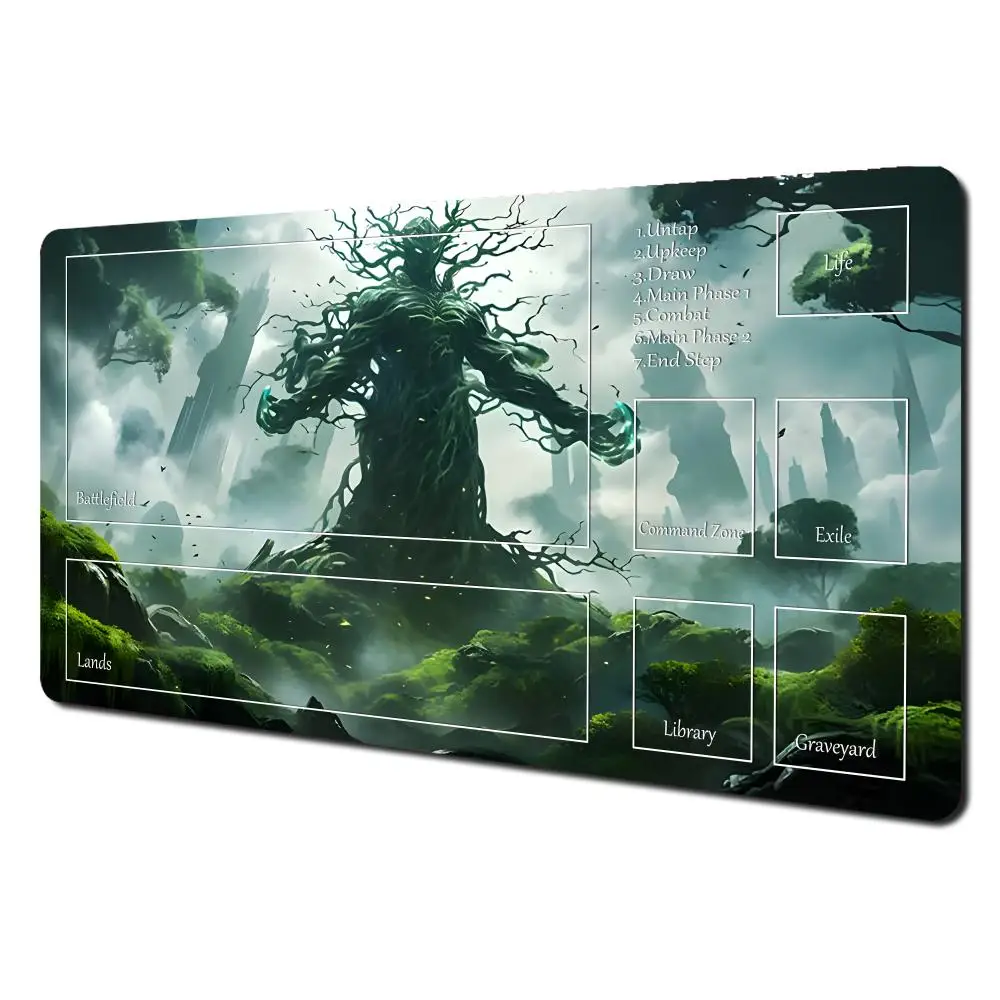 

forest gaming mouse pad magic Playmat Desktop Playmat TCG CCG gathering 24x14in Battle Commander playing card mat zone