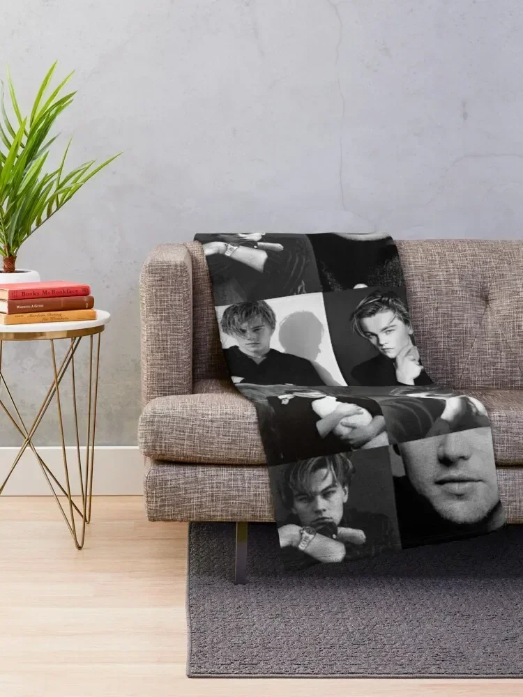 Leonardo Dicaprio Collage Throw Blanket Hairys Soft Beds funny gift Blankets For Baby Blankets