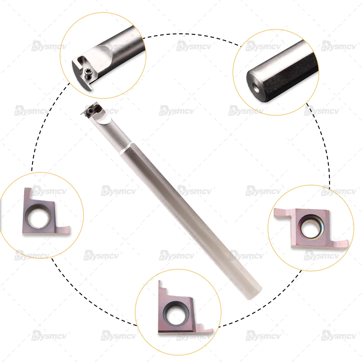 CNC Lathe Small Aperture Inner Hole Groove Tools SIGER0808A/1010B/1210B Spring Steel GER300 B C D Inside Groove Carbide Inserts