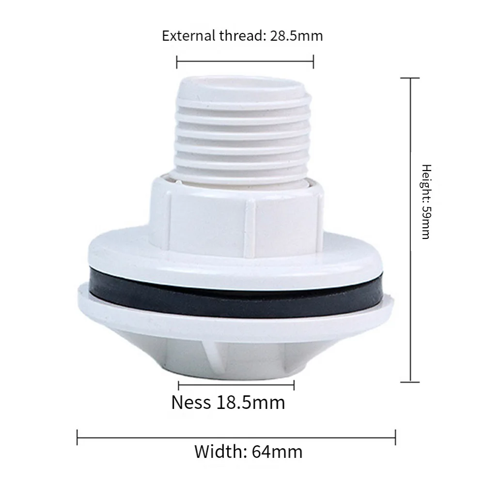 Drip Irrigation Fitting for Water Tank Outlets Constructed from Reinforced Plastic Supports 20mm and 25mm Tank Port Connections