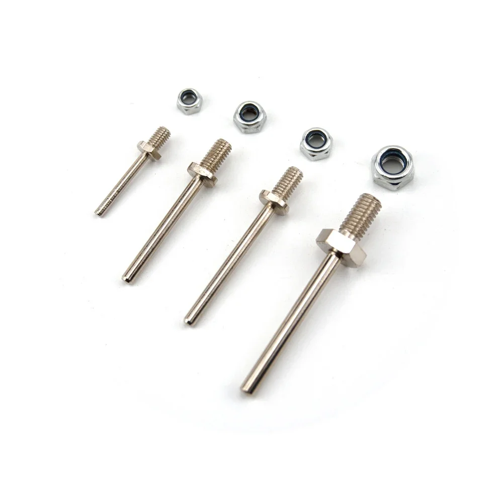 1Pair of Airplane Wheel Accessories Axles Steel Shaft with Stop Nuts Dia 3/4/5/MM Landing Gear Assembly M5/M6/M8 Thread Spares