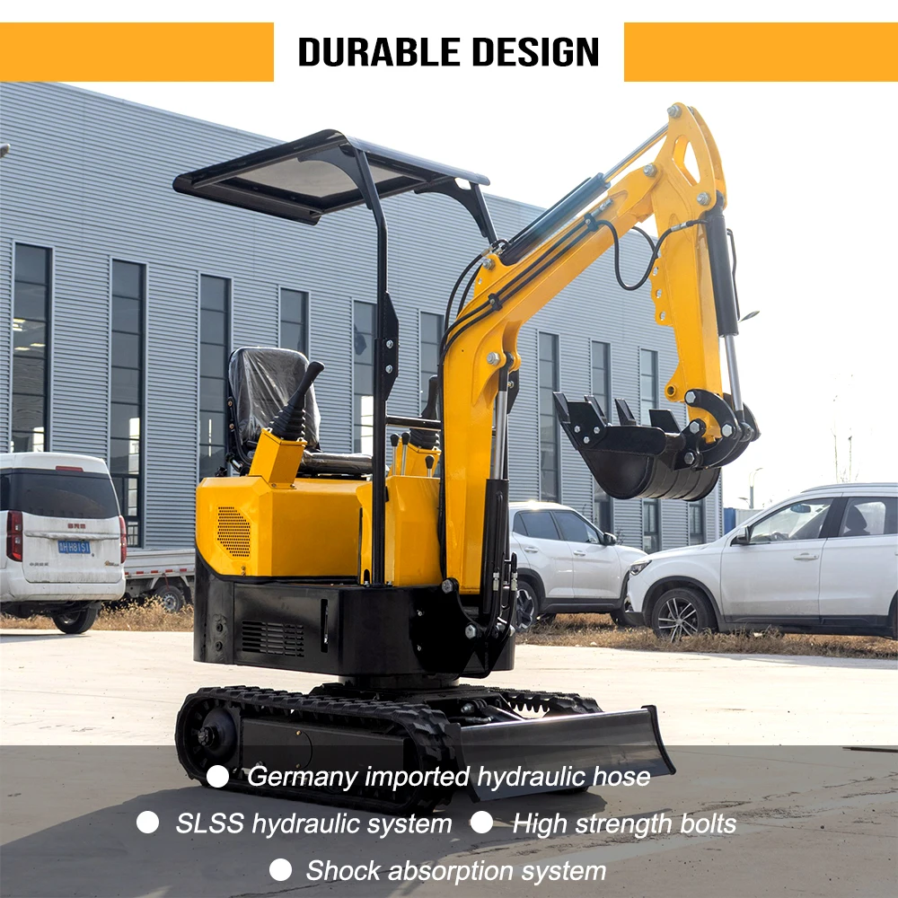 Mini Excavator 1000kg 1ton Hydraulic Crawler Excavator EPA Certified Small Digger