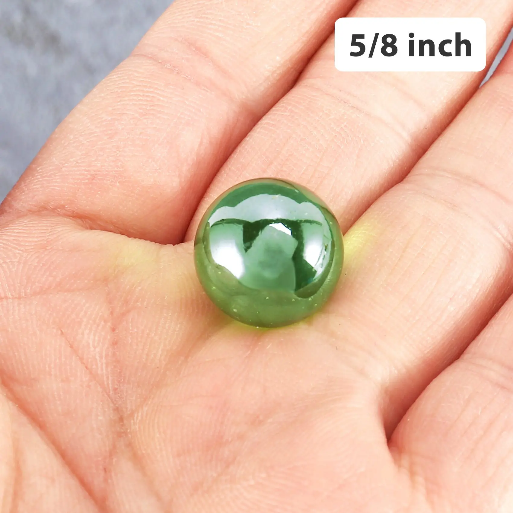 10 szt. Marbles 16 mm szklane kulki Knicker szklane kulki dekoracja kolorowe bryłki zabawka zielona