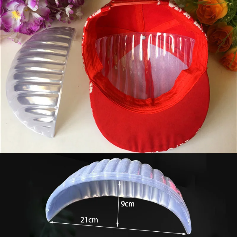 100pcs Hat Shaper Baseball Cap Inner Support Stands Protective Frame Clear Hat Insert for Baseball Cap PVC Lightweight
