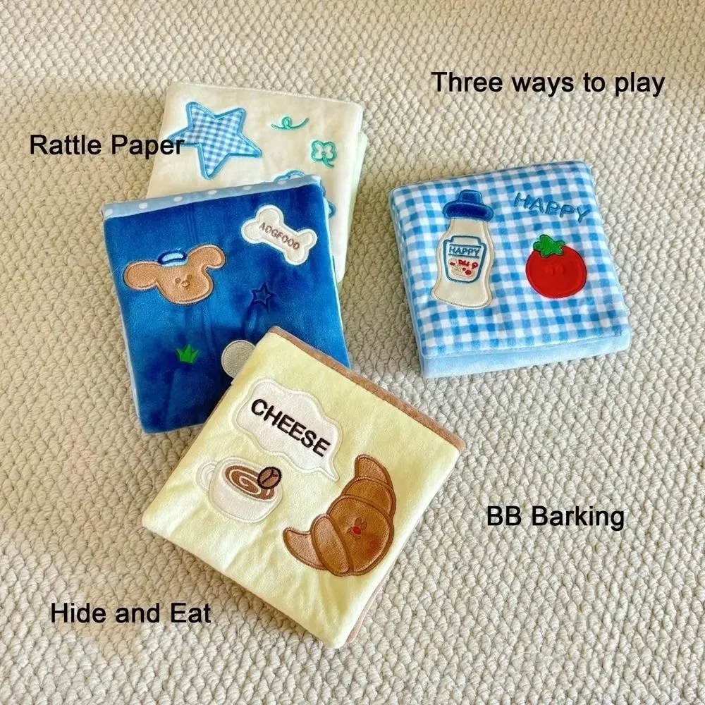 Cartoon Pattern Pet Snuffle Mat Foldable Design Bite Resistant Interactive Pet Toy Sound Making Squeaking Molar Slow Feeder Toy