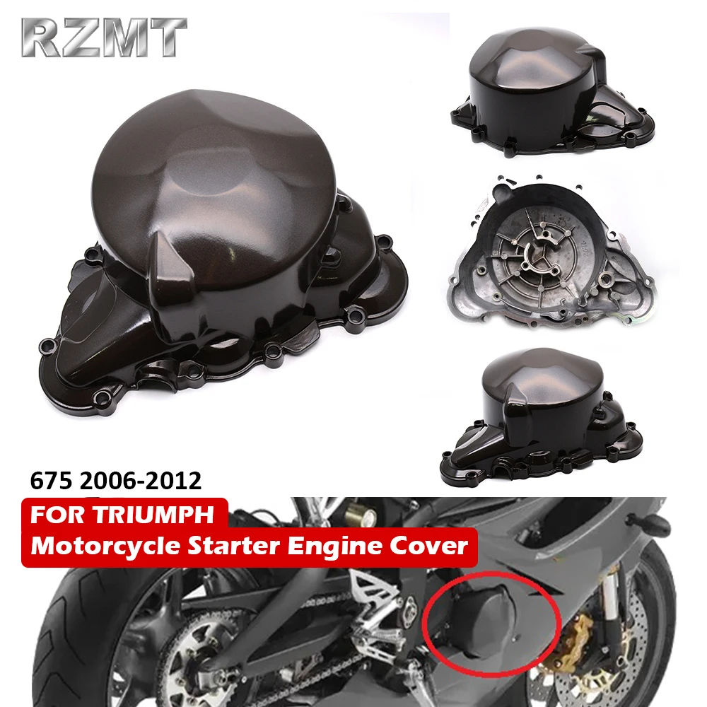 

Motorcycle Left Aluminum Crankcase Engine Stator Cover Fit For Triumph 675 2006-2012