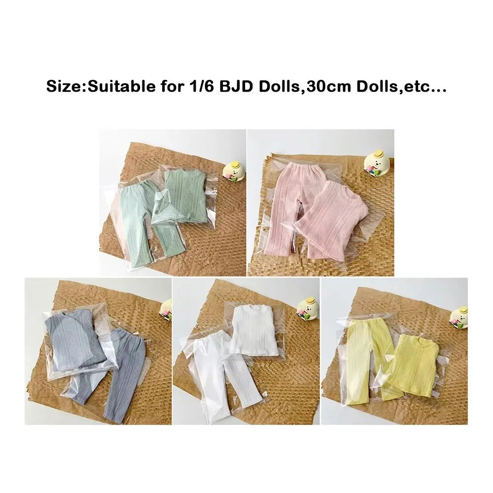 Cute Pajamas Clothes Fashion Simple Knitted Elastic Sleep Clothes DIY Accessories Mini Soft Sleep Pants for 1/6 BJD 30cm Dolls