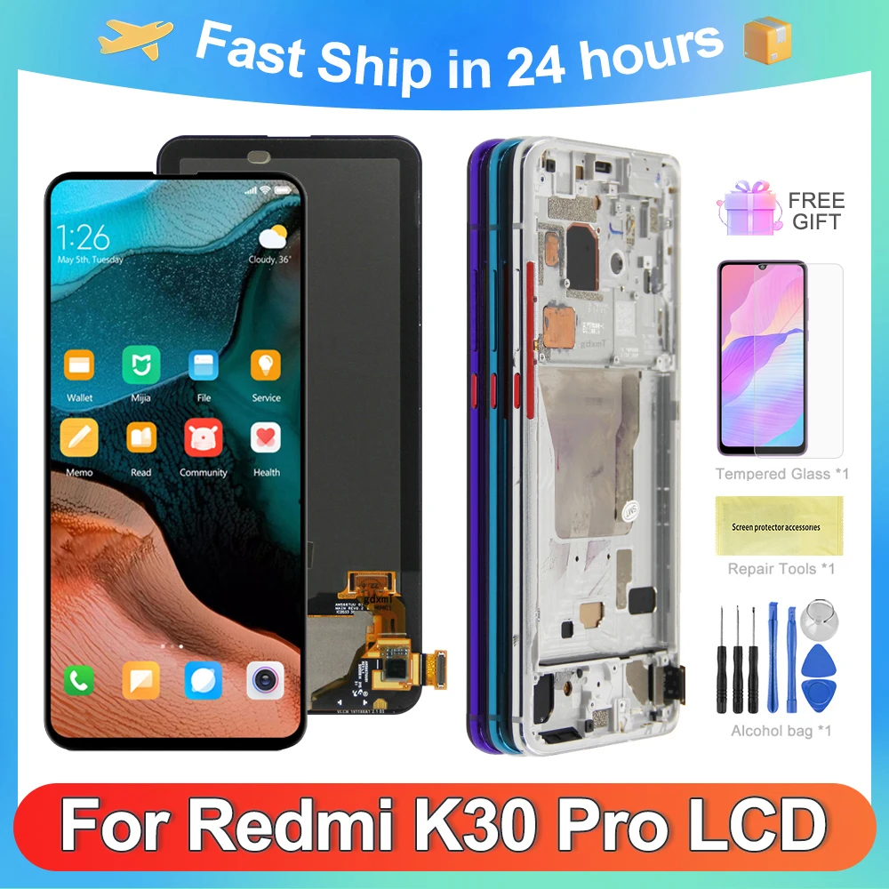 For Xiaomi 6.67\'\'Redmi K30 Pro For  Poco F2 Pro M2004J11 LCD Display Touch Screen Digitizer Assembly Replacement