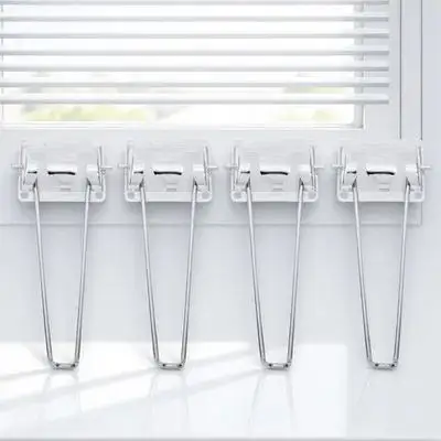 

4pcs Metal Folding Table Feet 21cm Heavy Duty Vtype Desk Legs Furniture Replacement Sturdy Wear Resistant Corrosion Proof Table