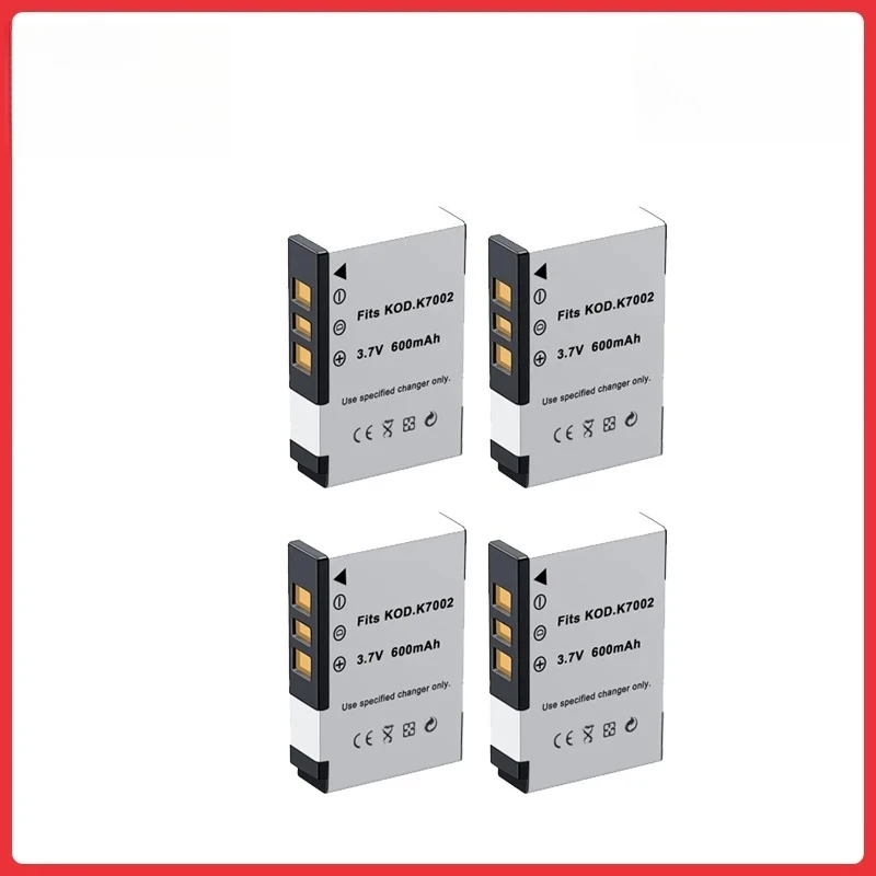 

4Pcs 600mAh KLIC-7002 Camera Battery For Kodak EasyShare V530 V603