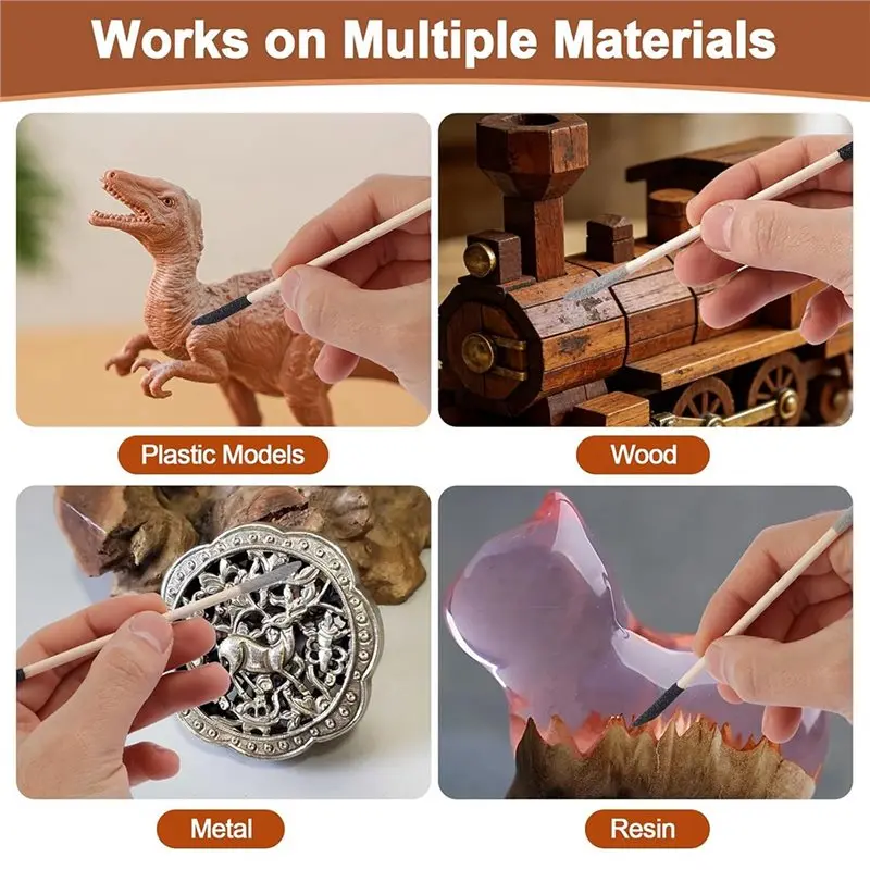 [B17B!】 Sanding Sticks 60PCS, Double-Ended Sander 120/280 Grit For Plastic Models, Wood& Hobby Craft Detailing