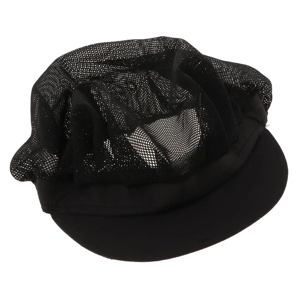 Baker Kitchen Cook Restaurants Cap Cotton Polyester Breathable Mesh Chef Hat Culinary Kitchen Grid Hat for Food Factory