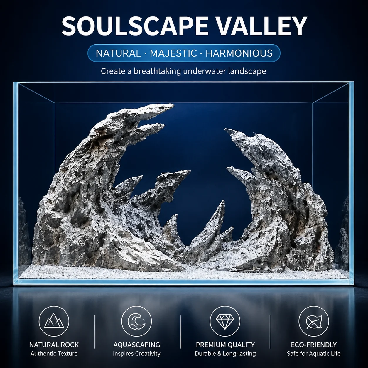 Complete Aquarium Landscaping Kit: Natural-Looking Decorations for Freshwater and Saltwater Tanks