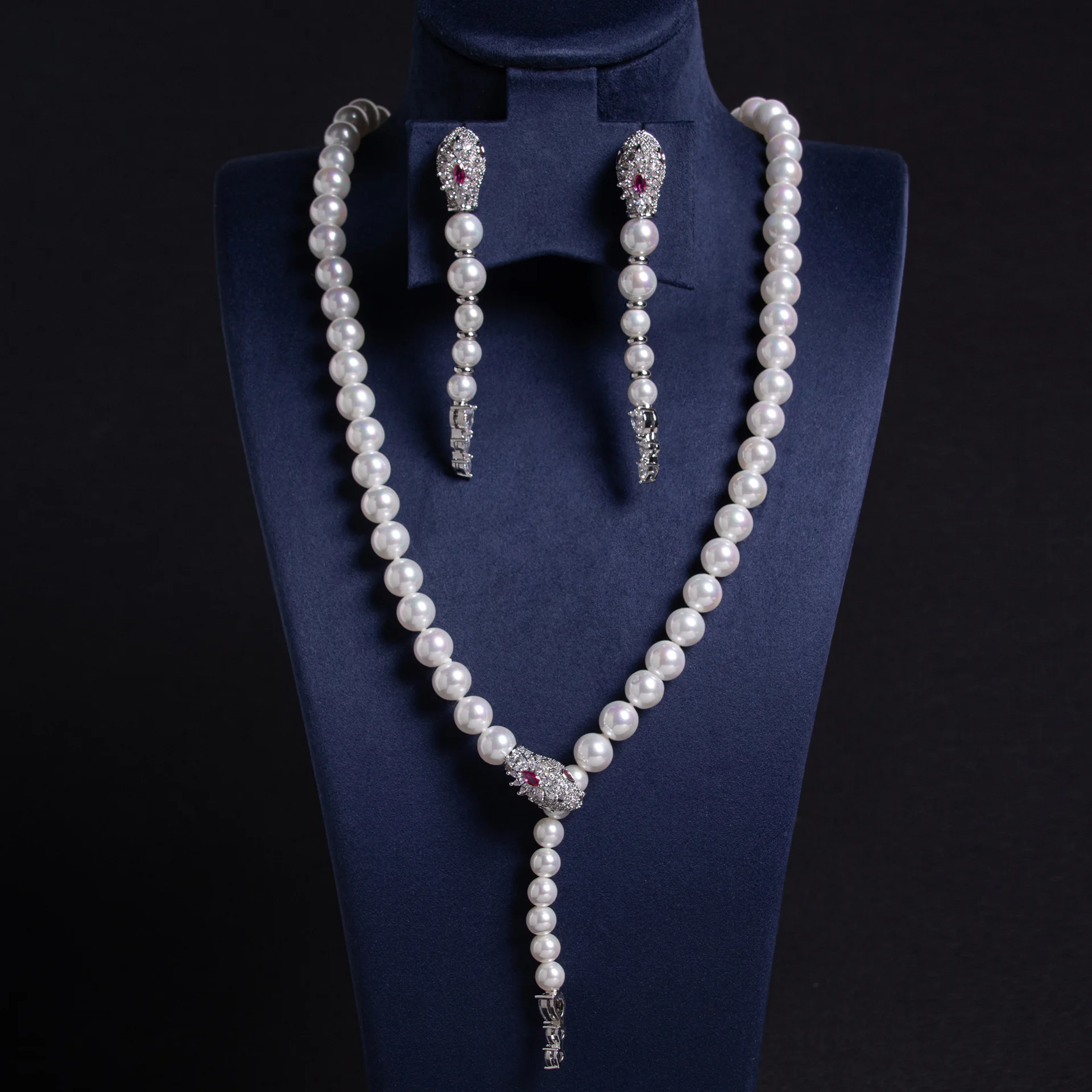 

Женское модное ожерелье с жемчужным агатом, серьги, новинка 2025 года