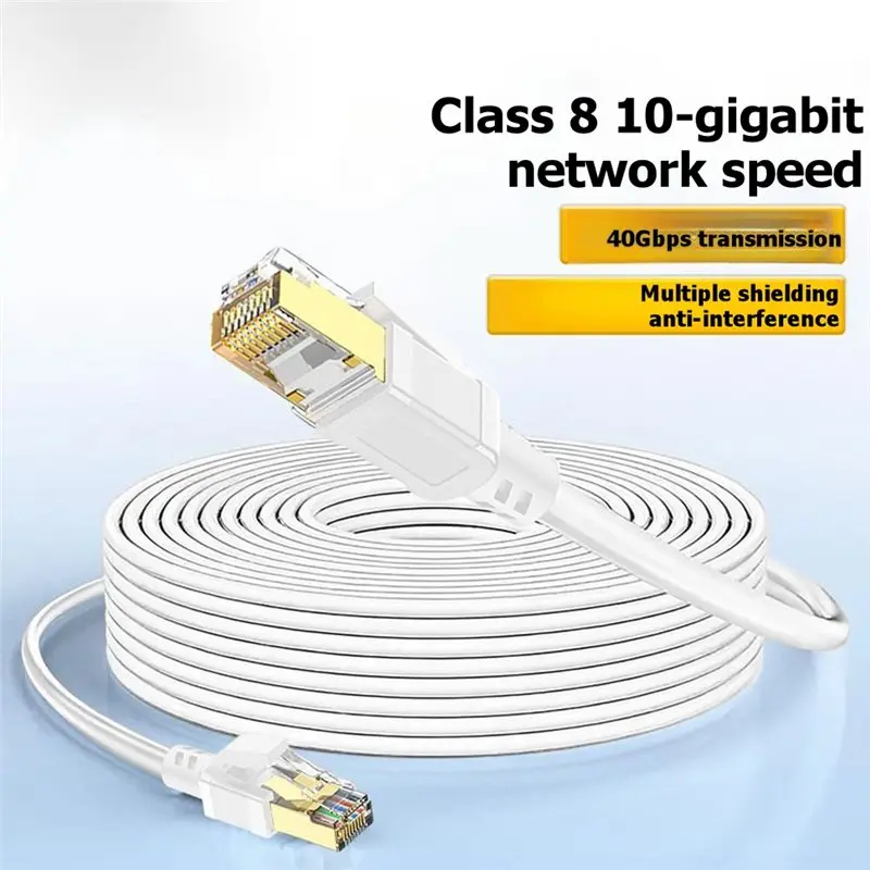【PHONE ACCESSORY】High-Speed Gaming Network Cable, 3 Meters Cat8 Ethernet Cable, 40Gbps, Double-Shielded, 28AWG, RJ45 Connectors