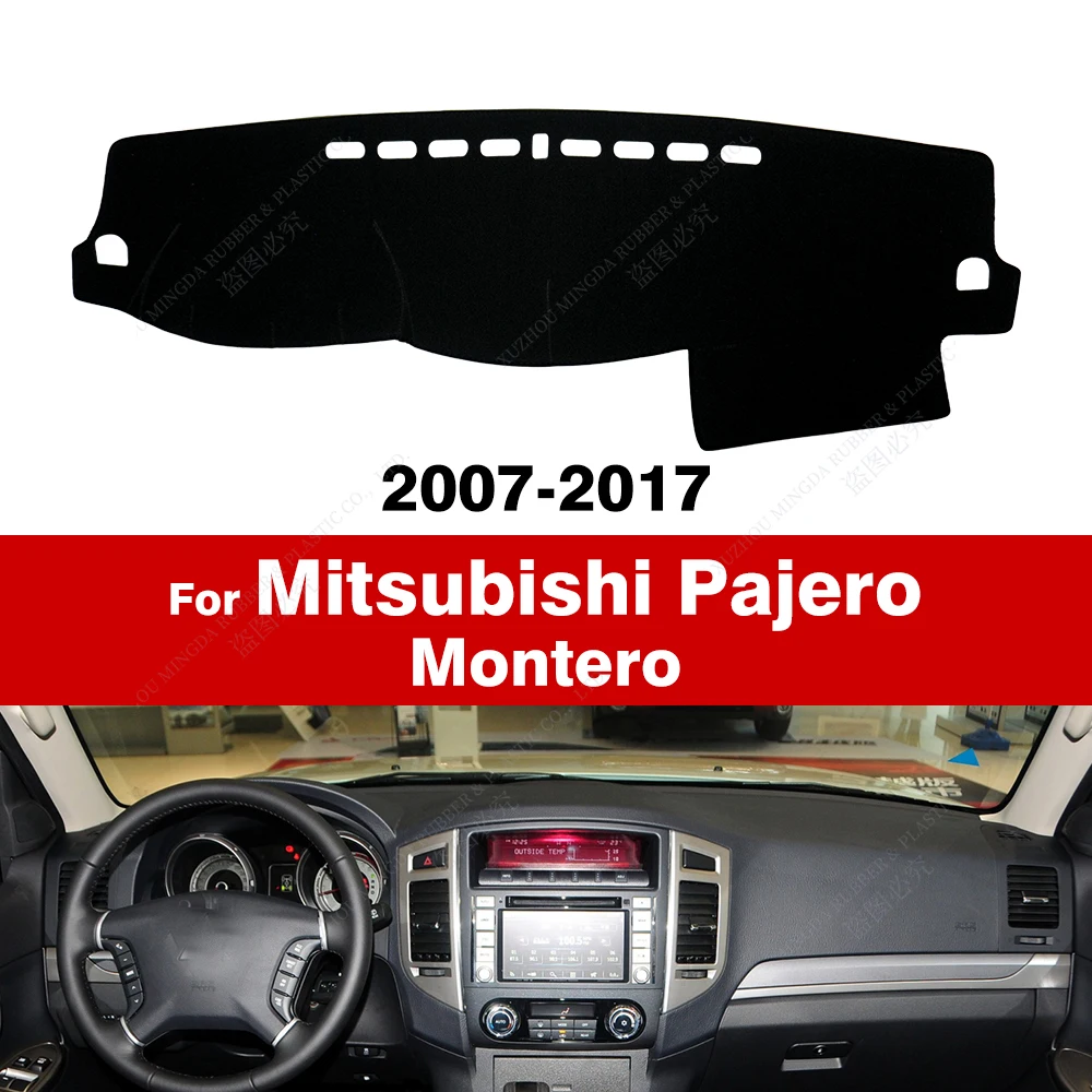 Car Dashboard Cover For Mitsubishi Pajero Montero 2007-2017 08 09 10 11 12 13 14 15 16 Dash Mat Anti-UV Carpets Car Accessories