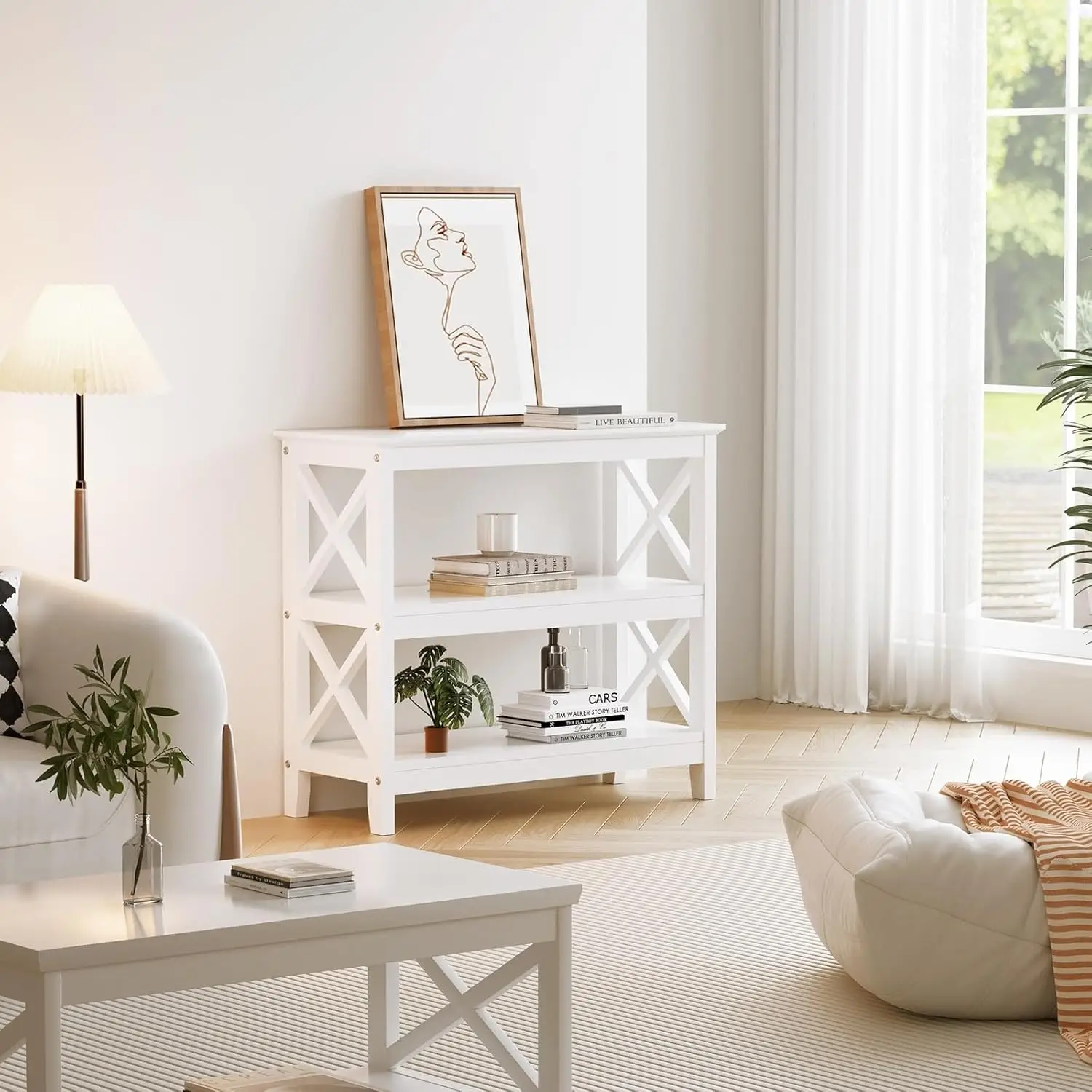Hall Table 3-Tier Wooden Console Table image 3