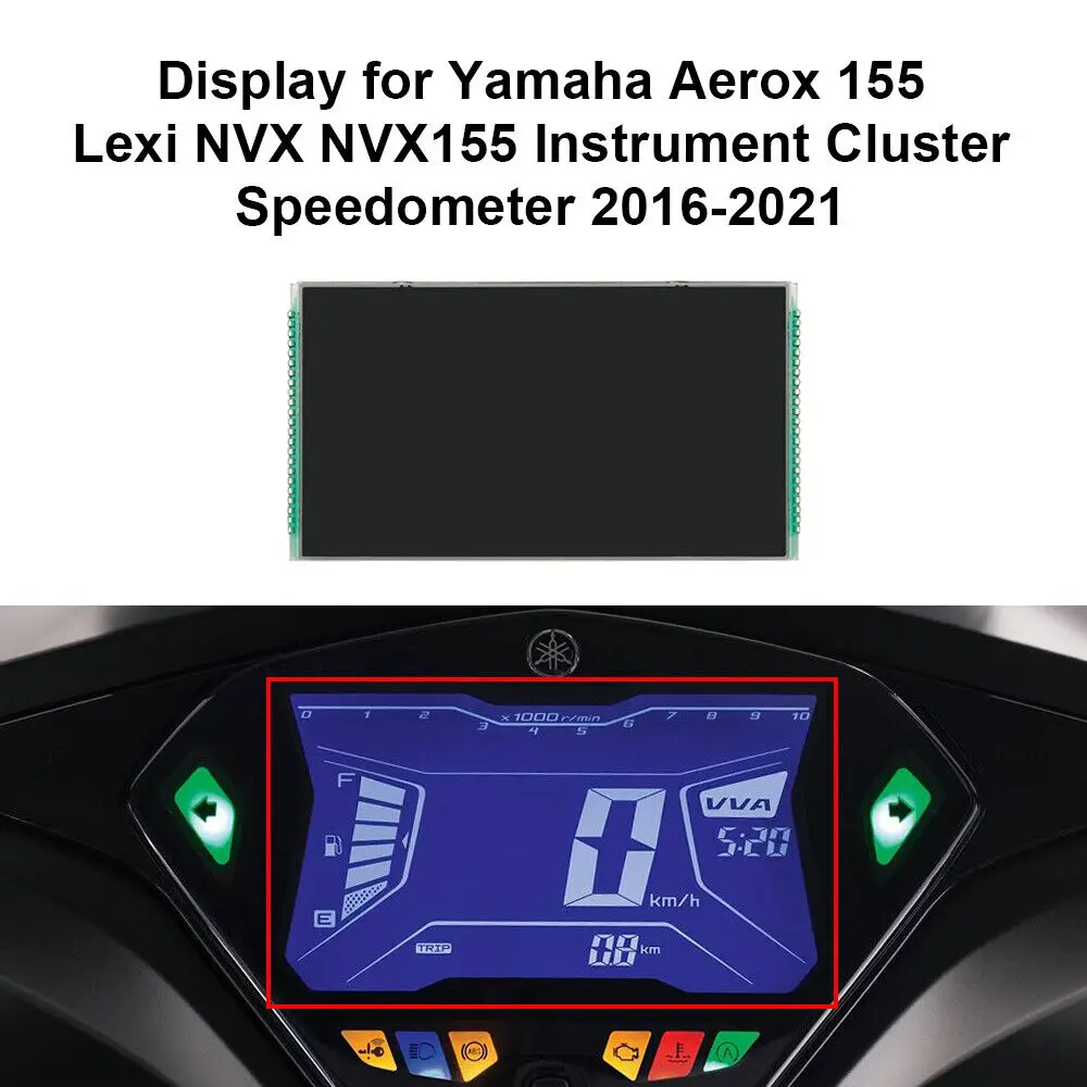 LCD Display for Yamaha Aerox 155 Lexi NVX NVX155 Instrument Cluster Speedometer