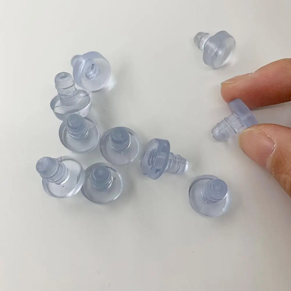 20Pcs Transparent Rubber Screws Hole Plugs Anti collision Embedded Cabinet Door Bumpers Anti-slip Foot Pad Furniture Fasteners