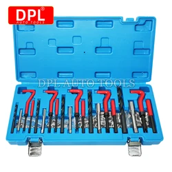 Kit d'outils de réparation de filetage endommagé, bloc moteur restauration M5 M6 M8 M10 M12 professionnel 131 pièces