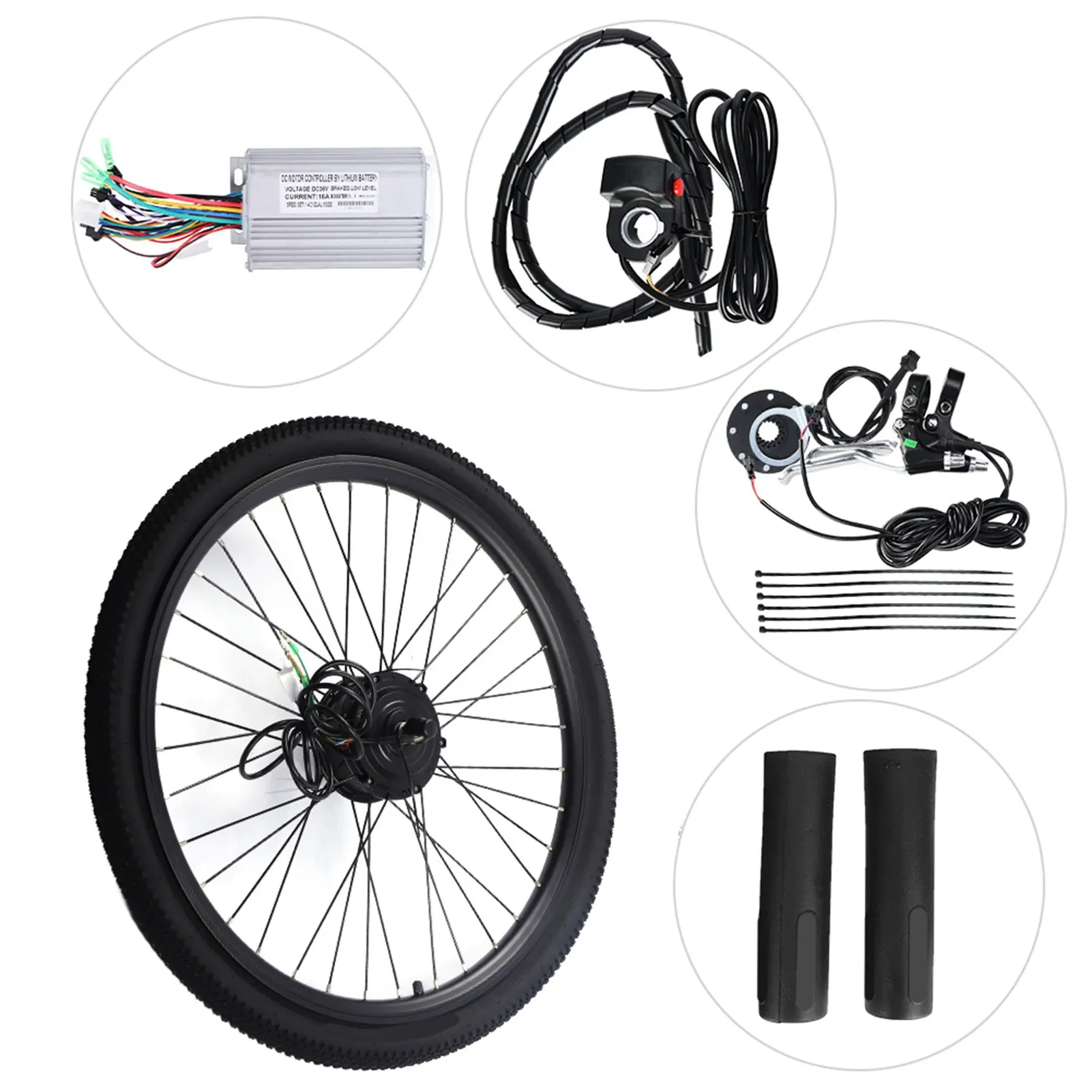 

36 В 250 Вт 26-дюймовый электрический велосипед Ebike Конверсионная ступица двигателя Комплект колес двигателя