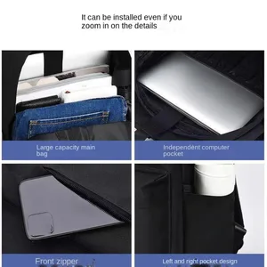 Ba lô vải được rửa sạch, túi linh hoạt thời trang, đen, xám, xanh, đỏ, học sinh trường học, phụ nữ, đàn ông, 15 10 Bán hàng ba lô màu xanh chính - №9