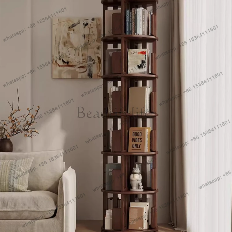 Creative Rotatable Bookcase Corner Atmosphere Convenience Bookshelf Futuristic Glow Living Room Furniture Bucherschrank XY40SJ