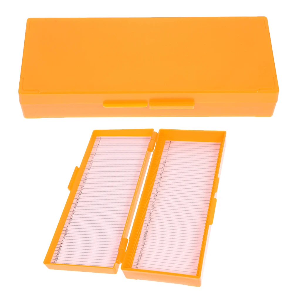 

2 Pcs Microscope Storage Tray Slides Boxes Plates Slideshow Organizer Accessories