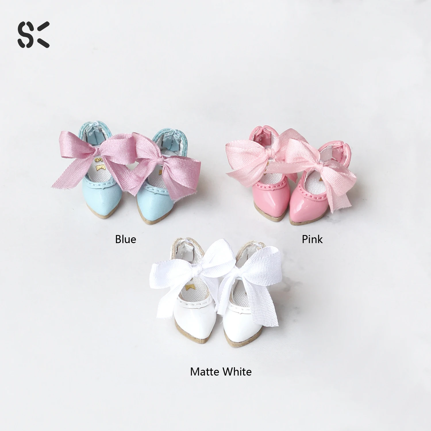 SK Couture Bowknot High Heels Shoes for OB11, Obitsu 11 UFdoll