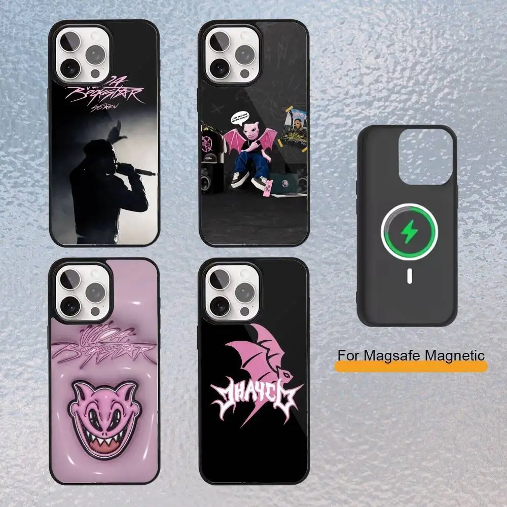 

J-Jhayco Le Clique Vida Rockstar Phone Case for iPhone 17,16,15,14,13,12,11 Plus,Pro Max Magnetic Wireless Charging Cover