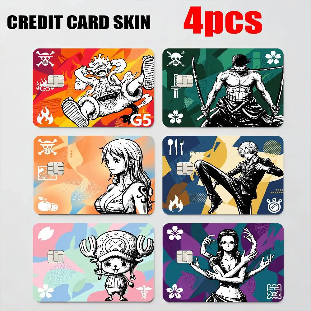

MOTORCYCLE stickers MOTO ONE PIECE LUFFY ZORO SANJI ACE NAMI Card Skin Sticker For Debit Credit Card