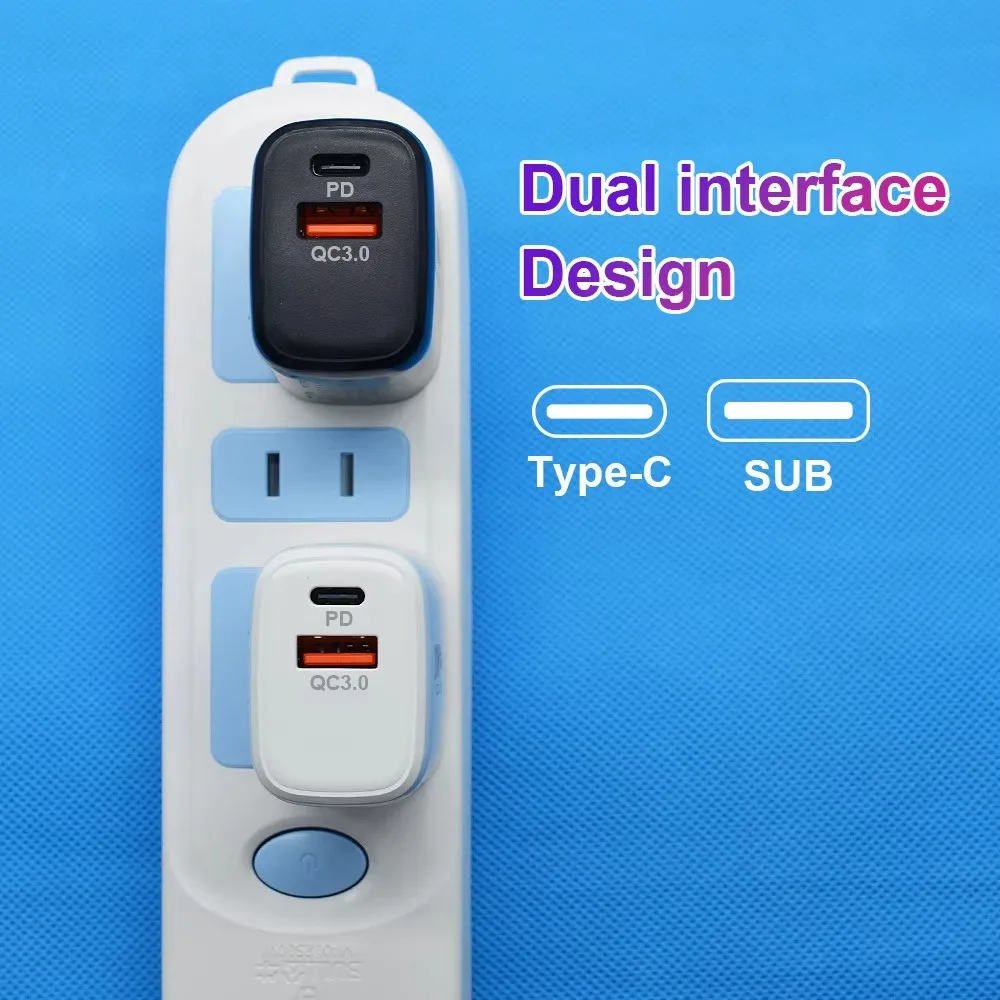 30W GaN PD3.0 QC3.0 Fast Charger USB C Charger for iPhone 17 16 15 14 13 12 Pro Max Plus, iPad Samsung Galaxy Tablet