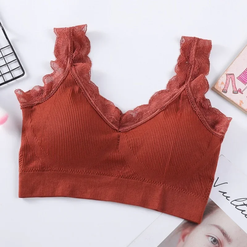 Women Tank Top Non-wire Bra Sports Brassiere Seamless Underwear Sexy Lingerie Comfort Crop Top
