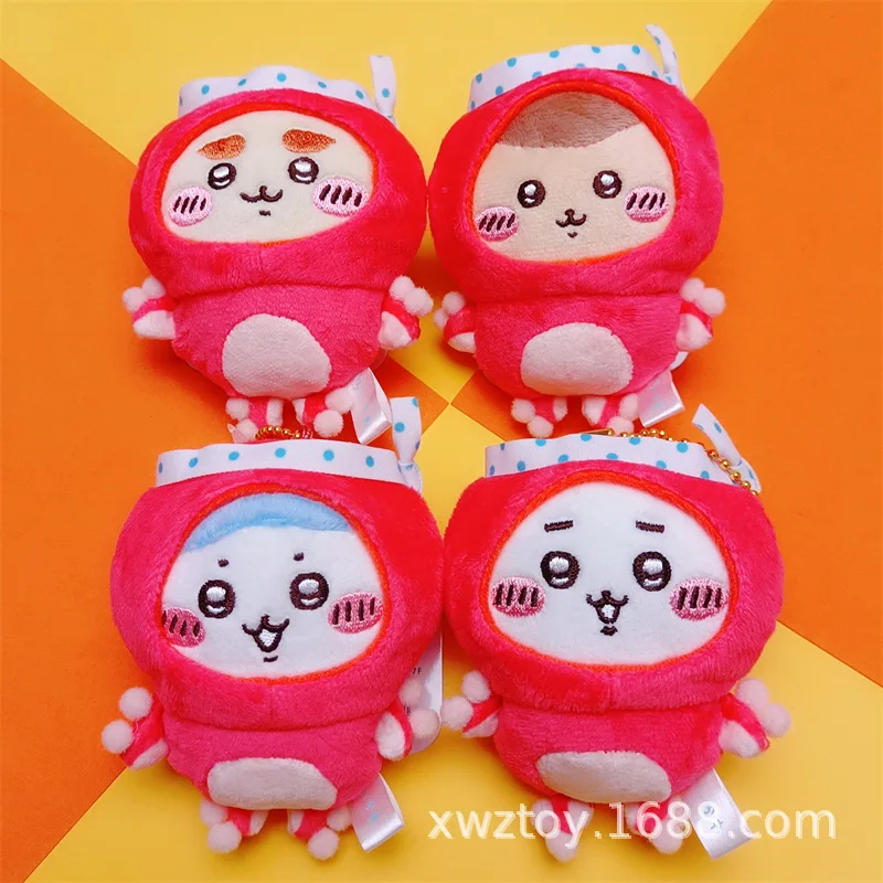 Chiikawa Squid Lottery Series Plush Pendant Hachiware Usagi Shisa Chestnut Octopus Doll Backpack Ornament Gift For Girls - view 3