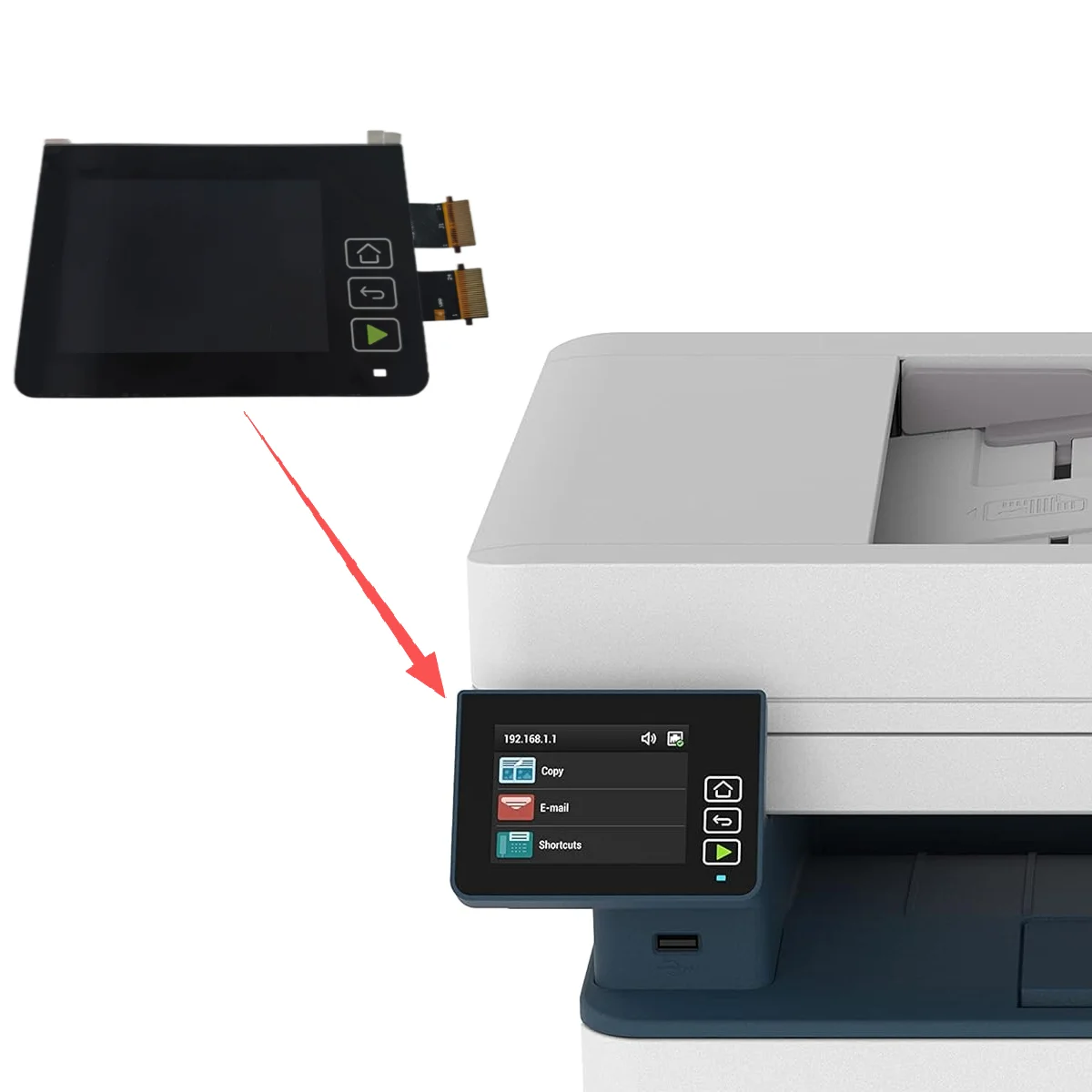 

Display For Lexmark MB2236adwe / NB2236i / MB2236i / MB2236adw Xerox B235dni Impressora LCD With Touch panel Digitizer Assembly
