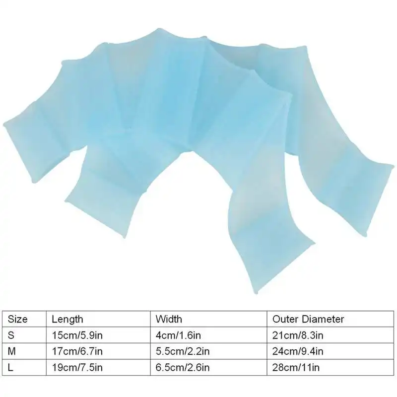 Unisex Silicone Swimming Hand Fins Flippers Finger Webbed Gloves Swimming Diving Fins Swim Flippers Hand Paddle