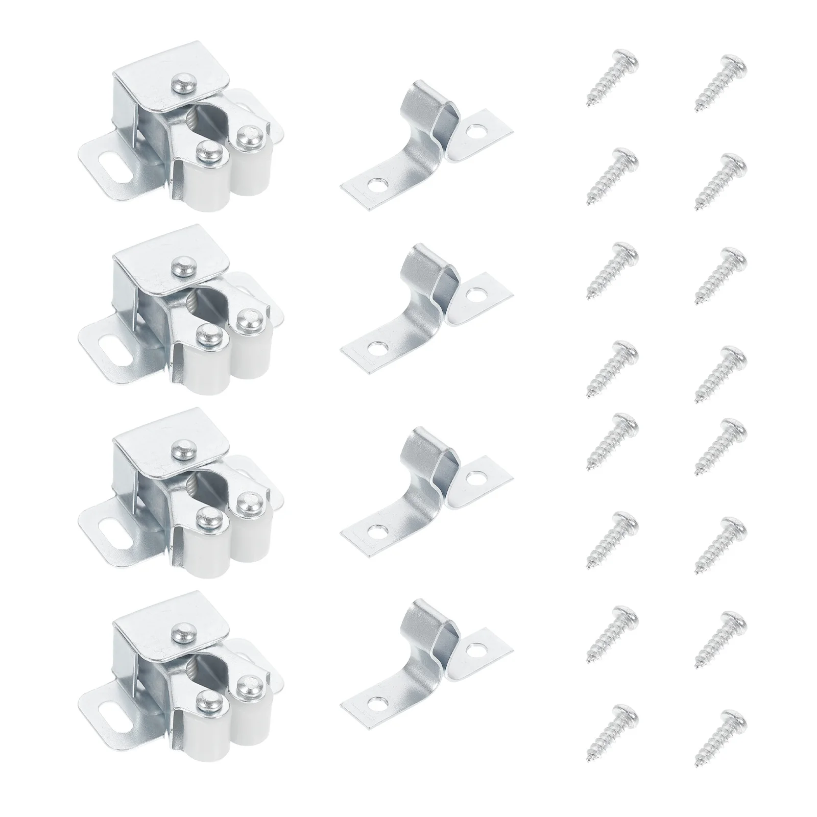

20 set Door Cabinet Buckle Lock Roller Catch Cabinet Buckle Lock Double Balls Spring Clip Wardrobe Hardware