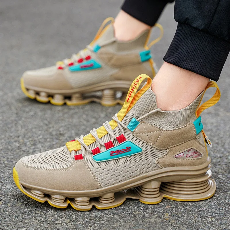 

High-top Blade Blade Warrior Sports Shoes Versatile Leisure Shoes Men Light Comfy Sneakres Shock Absorption Outdoor Breathable