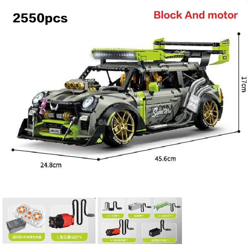 10632 تكنولوجيا السيارات الرياضية بنة نموذج مدينة سباق السيارات بنة التجمع لعبة الصبي هدية الكريسماس 2356 قطعة #2