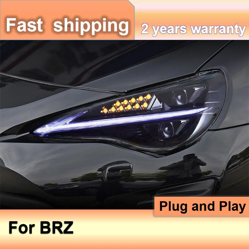 

Car Accessories for Subaru BRZ Headlight 2012-2021 GT86 Headlights FT86 DRL Turn Signal High Beam Projector Lens