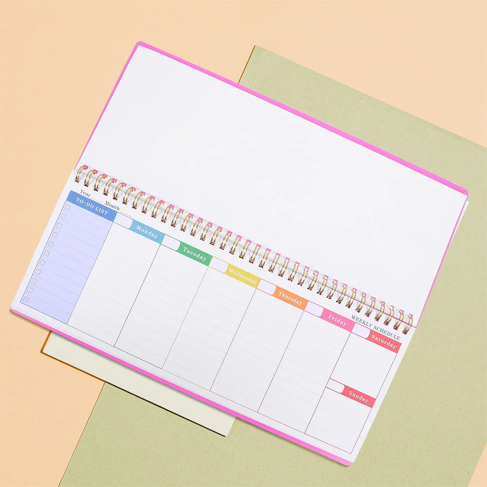 

2pcs Weekly Horizontal Undated Desk Organizer Smooth Writing Paper For Work Schedule Meetings To Do Lists Office