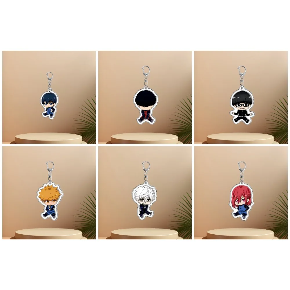 

DIY Blue Lock Anime Acrylic Key Chain Backpack Pendant Rensuke Kunigami Yoichi Isagi Hyōma Chigiri Meguru Bachira Seishirō Nagi