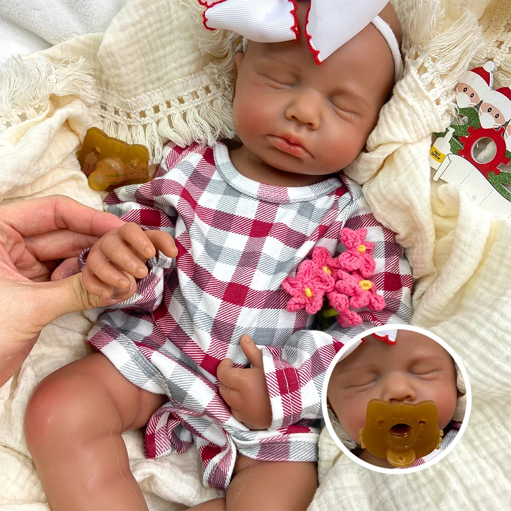 

20Inch Full Body Silicone Reborn Baby Girl/Boy Open Mouth Reborn Baby Doll Soft Weighted Doll Caucasian/Asian For Christmas Gift
