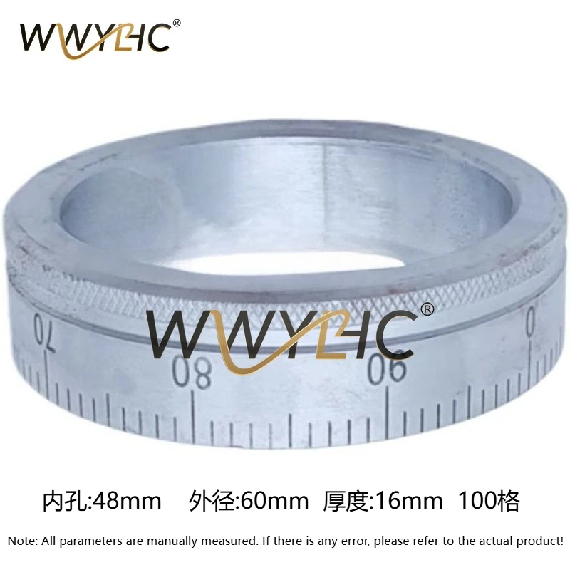 1pc Milling Machine 0-100mm Lathe Scale Ring Metal Dial Machine Part 48*60*T16mm