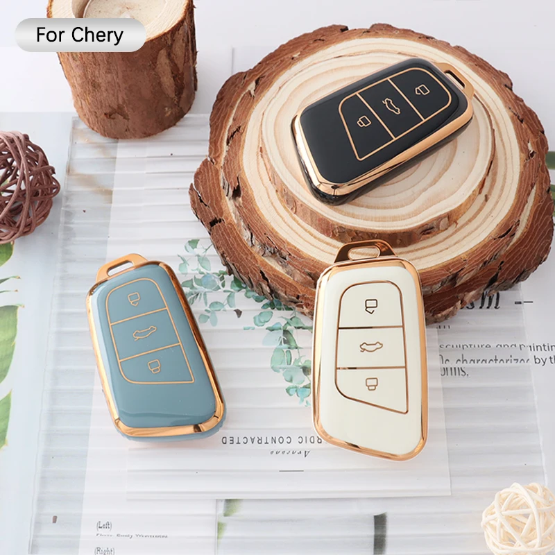 New TPU Car Remote Key Case Cover Protection Shell for Chery Tiggo 8 7 5X ANT EQ1 2019 Smart 3 Buttons Car Keychain Accessories