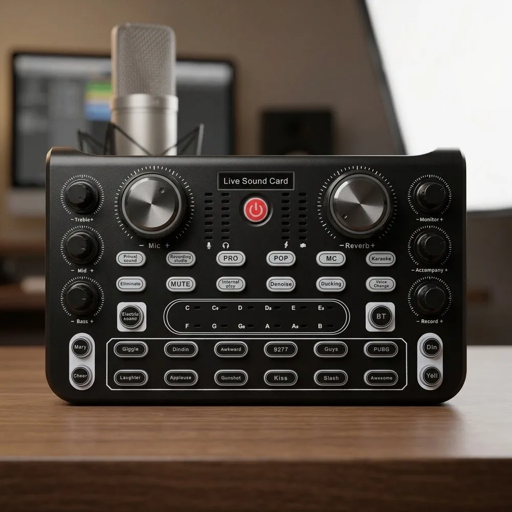 English Version Audio Mixer For X60 Professional Audio Mixer/Sound Card For Karaoke, Broadcasting For KTV