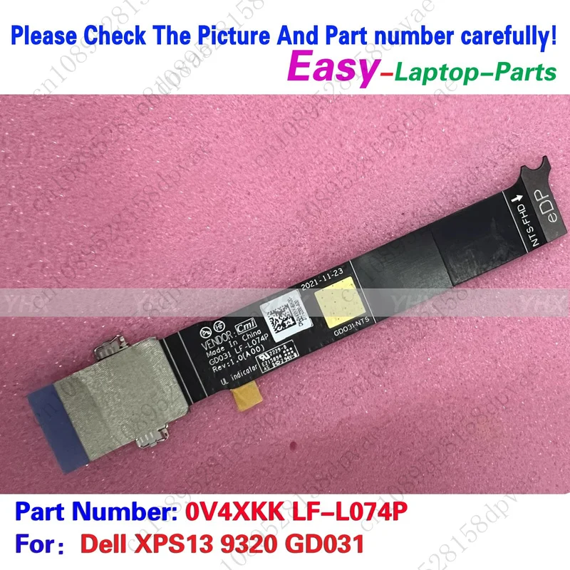 

GYX новый для Dell XPS 13 9320 GD031 EDP-кабель 0V4XKK LF-L074P.