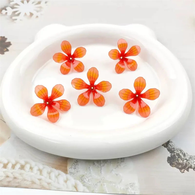 new-style-50pcs-lot-38mm-color-print-cartoon-flowers-shape-acrylic-floral-beads-diy-jewelry-garment-accessory