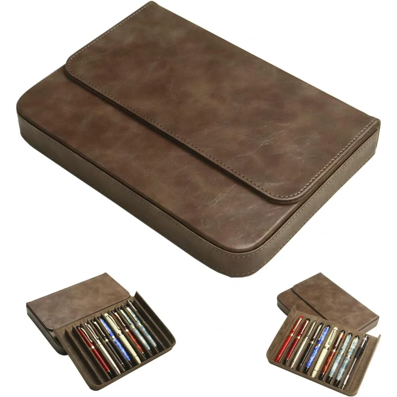 estuche-organizador-para-12-plumas-estilograficas-de-cuero-pu-hecho-a-mano-cierre-magnetico-con-cajon-regalo-de-navidad-para-hombre-mujer-oficina-12-ranuras