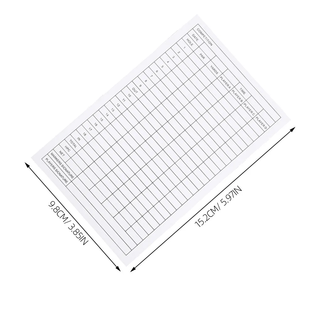 10Pcs Golf Scorecards Professional Grade Coated Paper Excellent Durability Clear Grid Design Score Record Tool for Sports - view 6